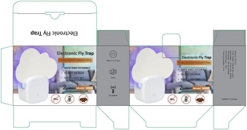 Mosquito Killer Plug in Flying Insect Light Trap | Mosquito Night Light Plug in | Indoor Trap for Mosquito | Indoor | Mosquito Killer Electric (White, 2pack) - Image 3